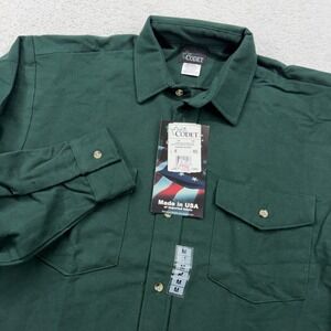 Codet Timberjack Chamois Shirt Mens Medium Forest Green Heavy Cotton Made in USA